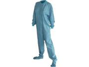 106 Turquoise Adult Footed Pajama W Drop Seat