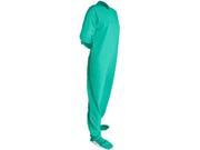 305 Turquoise Adult Footed Pajama W Drop Seat