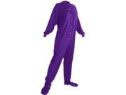 Big Feet Pjs Purple Cotton Jersey Knit Adult Footie Footed Pajamas