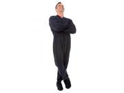 202 Navy Blue Adult Footed Pajama W Drop Seat