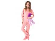 Pink Fleece Kids Children Footie Footed Pajamas Sleeper