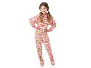 Pink Camo Camouflage Fleece Kids Children Footie Footed Pajamas Sleeper