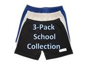 All in One Girls Navy Blue Khaki Black Under Shorts 3 Pack School Collection