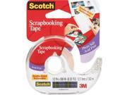 Scotch Scrapbooking Tape Double Sided Removable .5 X300