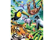 Color Pencil By Number Kit 8.75 X11.75 Jungle Animals