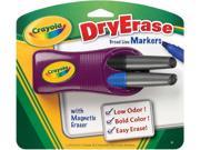 Dry Erase Broad Line Markers Magnetic Eraser Black Blue
