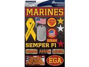 Signature Dimensional Stickers 4.5 X6 Sheet Marines