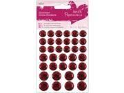 Papermania Shimmer Dome Bling Stickers 36 Pkg Red