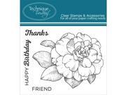 Technique Tuesday GSCAM Clear Stamp 3 x 4 in. Greenhouse Camellia