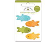 Happy Camper Mini Doodle Pops 3D Stickers Fishies