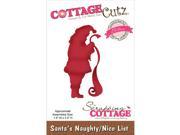 Cottagecutz Elites Die Santa s Naughty Nice List 1.9 X3.5