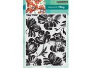 Penny Black PB40290 Penny Black Cling Rubber Stamp 5 in. x 7.5 in. Sheet Poppy Pattern