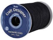 Macrame Cord 32 Ply 3mmX50yd Black