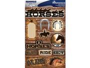 Signature Dimensional Stickers 4.5 X6 Sheet Horses