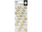 Clearly Posh Enamel Stickers Silver Gold Dots