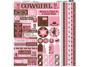 Cowgirl Cardstock Multi Stickers 12 X12