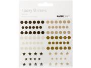 Epoxy Dots Shapes Stickers Natural