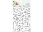 Papermania Folk Floral Clear Stamps A5 Banners