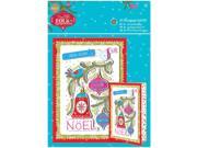 Papermania Folk Christmas Decoupage Card Kit A5 Noel Linen Finish