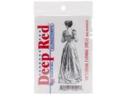 Deep Red Stamps 3X405033 Deep Red Cling Stamp 1.25 X3 Victorian Evening Dress