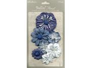 Bella Paper Florals 7 Pkg Blue