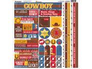 Cowboy Cardstock Multi Stickers 12 X12