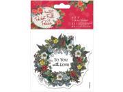 Papermania Pocket Full Of Posies Clear Stamps 4 X4 Wreath
