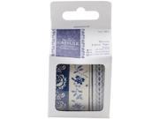 Papermania Parisienne Blue Fabric Tape 3 Styles 1M Each