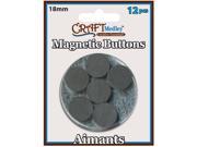 Magnetic Buttons 18mm 12 Pkg