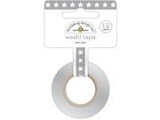 Washi Tape 8Mmx12yd Silver Stars