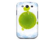 Perfect Fit TMq87Hcat Green Earth Vector Case For Galaxy S3