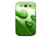 Durable Water Drops On Green Leaf Back Case cover For Galaxy S3
