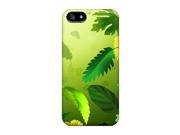 Premium Protection Green Leafs Case Cover For Iphone 5 5s Retail Packaging