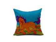18 X 18 Inch Horse Animal Cotton Linen Square Throw Pillow Case Decorative Cushion Cover Pillowcase for Sofa Home decoration