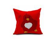 Cotton Blend Linen Square Decorative Throw Pillow Covers Indoors or Outdoors Cushion Cases 18 x 18 Colorful Imagine Birds