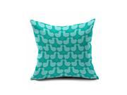 Cotton Pillow Case Cushion Cover Pillow Cover Linen Home Decor Geometry Nature 18 x 18