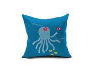 18 Inch Cartoon character illustration cotton and linen hold pillow covers sofa