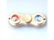 Fidget Hand Spinner Finger Gyro High Speed Torq Copper Gold 2 LED Light Toy HOT
