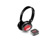 Icon Q Kicks Swivel Headphones with Earbuds Combo Red QHE210