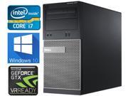 Dell OptiPlex 9010 MiniTower Gaming Desktop Intel Quad Core i7 3770 upto 3.90GHz 250GB SSD 6GB NVIDIA GeForce GTX 1060 4K HDMI 3 Monitor Support 16GB RAM