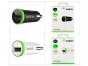 New Belkin Car Charger 10 Watt 2.1 Amp Mini Car Charger F8J051 For iPhone Samsung HTC Mobile Phone white color