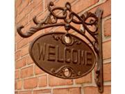 Rustic Ornate Cast Iron Door Gate Welcome Sign Go Away
