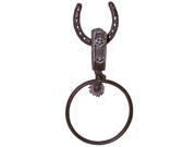Rustic Cast Iron Spur Towel Ring LARGE