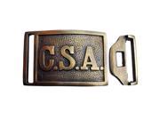 Civil War Confederate Buckle CSA Rectangle Brass Army Relic
