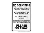 Funny No Soliciting Go Away Front Door Sign