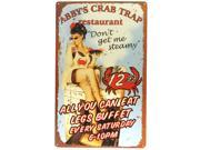 Crab Trap Restaurant Sign w Retro Pinup Girl