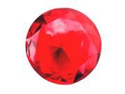 Giant Deep Ruby Red Cut Glass Diamond Jewel