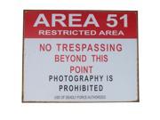 No Trespassing US Area 51 Tin Sign