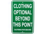 Clothing Optional Beach Sign