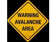 Avalanche Area Warning Caution Danger Tin Street Sign